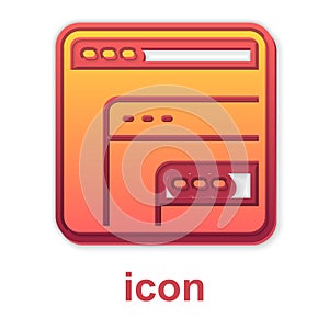 Gold Software, web developer programming code icon isolated on white background. Javascript computer script random parts