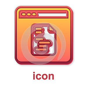 Gold Software, web developer programming code icon isolated on white background. Javascript computer script random parts