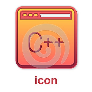 Gold Software, web developer programming code icon isolated on white background. Javascript computer script random parts