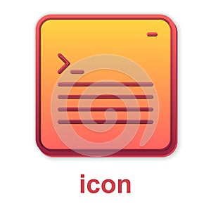 Gold Software, web developer programming code icon isolated on white background. Javascript computer script random parts