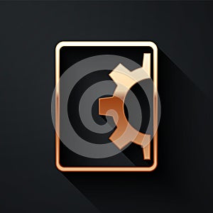 Gold Software, web development, programming concept icon isolated on black background. Programming language and program