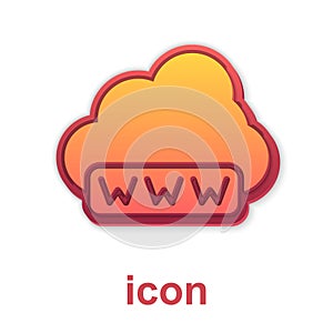 Gold Software, web development, programming concept icon isolated on white background. Programming language and program