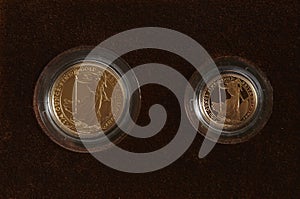 Gold Sovereign and half Sovereign