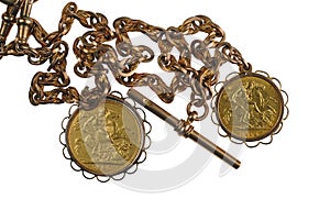 Gold Sovereigns and Chain photo