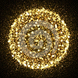 Gold sparkle glitter explosion background