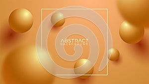 Abstract copy space Gold spheres background