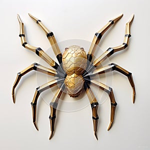 Gold Spider: A Stunning Fusion Of Hard-edge Painting And Hyper-realistic Sci-fi