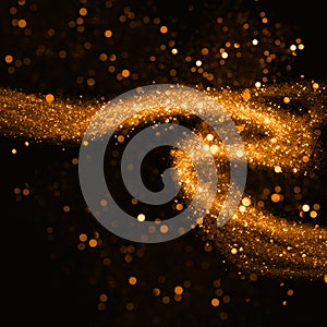 Gold spiral abstract background, Merry Christmas and New Year background.