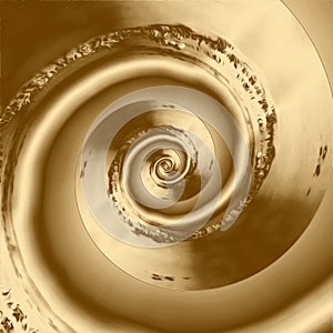 Gold spiral abstract background and swirl wallpaper, smooth golden