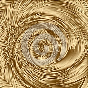 Gold spiral abstract background and swirl wallpaper, twirl metal