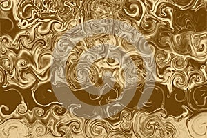 Gold spiral abstract background and swirl wallpaper, whirl golden