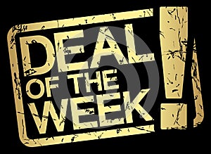 gold stamp with text deal of the week