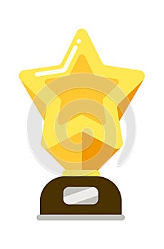 Gold star award for rewarding for achievements in sport or cinema