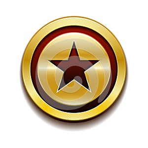 Gold Star Coin Medal