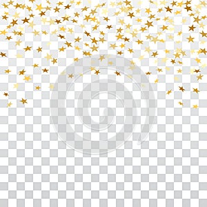 Gold star confetti background