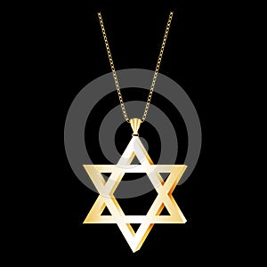 Star of David Gold Pendant photo