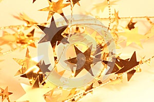 Gold star garland