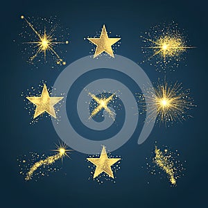 Gold Star Light Sparkles Set