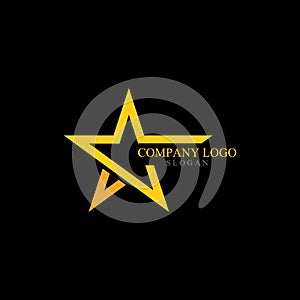 Gold Star Logo and Symbol Vector.