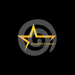 Gold Star Logo and Symbol Vector.