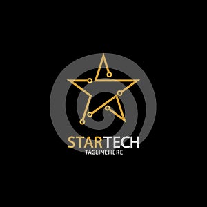 Gold Star Technology logo on black background