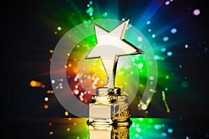 Gold star trophy