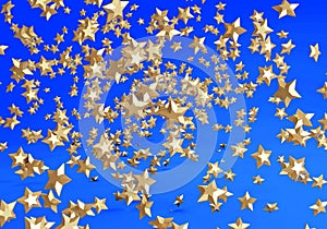 Gold stars on a blue background
