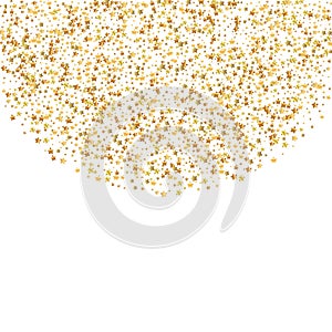 Gold stars luxury sparkling confetti. Scattered sm