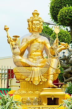 Gold statue of Brahma