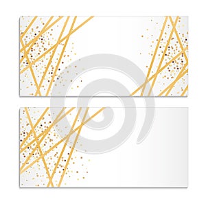 Gold Streamers Sparkles Background