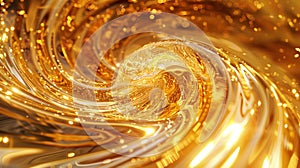 Gold swirl abstract background with swirls