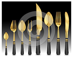 Gold tablewares