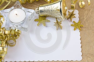 Gold tea light candle