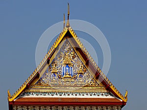 Gold temple roof in Bangkok, Thailand