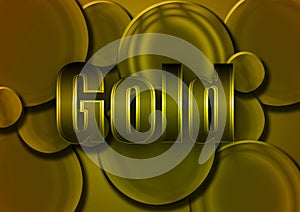 Gold text with circular shaped background design for wallpaper