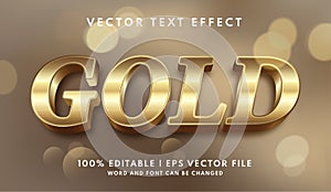 Gold text effect template