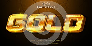 Gold text, shiny gold christmas style editable text effect