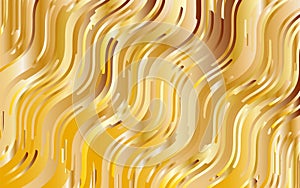 Gold texture. Yellow-golden gradient background. Minimal design. Abstract pattern with wave lines. Luxury striped background