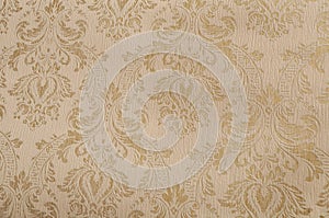 Gold textured damask paper