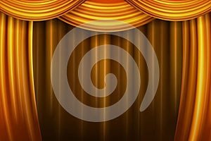 Gold theater curtain