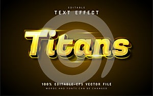 Gold titans text effect photo