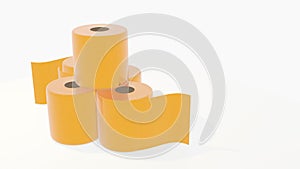 gold toilet paper. Concept of the price idea , illustration of high demand