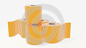 gold toilet paper. Concept of the price idea , illustration of high demand