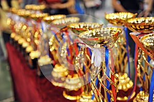 Gold trophies photo
