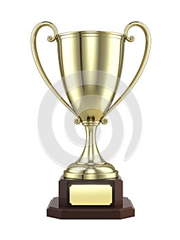 Gold trophy cup