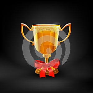 Gold Trophy Cup. Vector