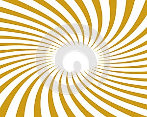 Gold Twirled Vector Background Ray