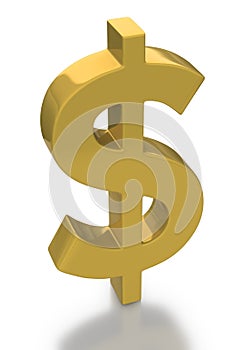 Gold US dollar currency icon