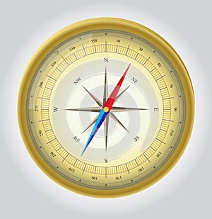 Gold Vector Compass