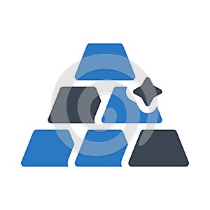 Gold vector glyph color icon